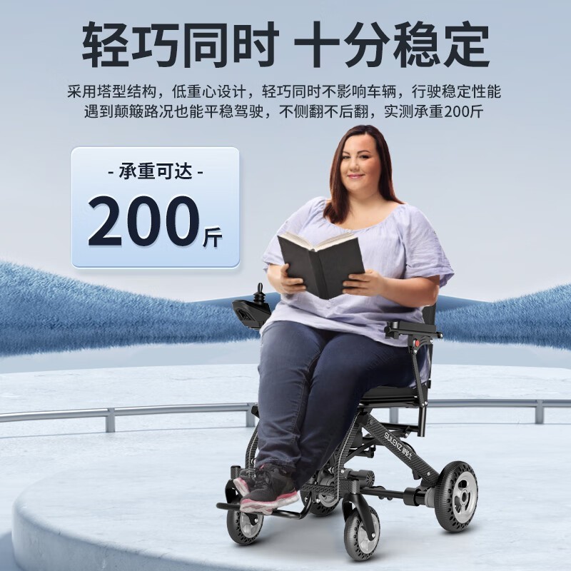 In Stock in Taiwan, Ergonomic Portable Electric Power Wheelchair, Smart Mobility Wheelchair for Seniors
